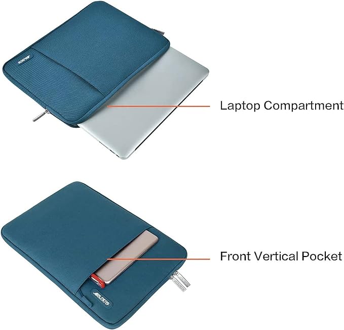 MOSISO Laptop Case 13 inch, Laptop Sleeve Compatible with MacBook Neo/Air/Pro 13 inch with A18/M5/M4/M3/M2/M1 Chip 2026-2016, Polyester Vertical Computer Sleeve Bag with Pocket, Deep Teal