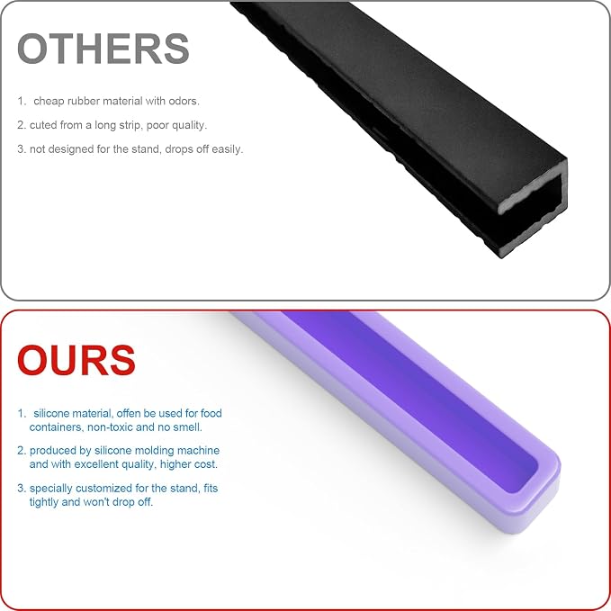 WINFFOR Comfortable Computer Keyboard Stand - Ergonomic Keyboard Riser Acrylic Tilted Keyboard Holder for Easy Typing&Working at Home Office - Fits All Keyboard Sizes - 17'' Wide (Purple)