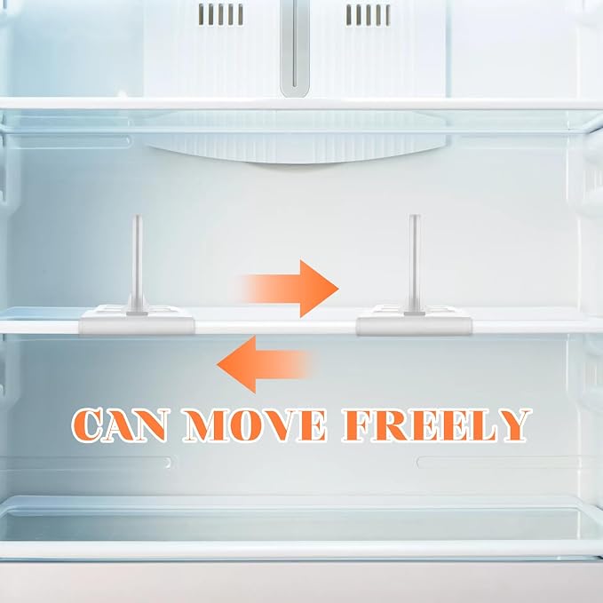 Refrigerator Dividers: Adjustable Fridge Dividers for Glass Shelves, Freezer Shelf Organizer and Food Storage Separator for Refrigerator Organization, Kitchen Pantry Cabinet Drawer Storage, 4 Pack