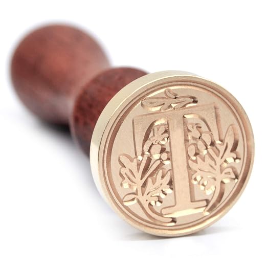 Medieval Initial Alphabet Sealing Wax Stamps, Brass Head Wooden Handle, for Thanksgiving Card/Envelope/Gift Wrap/Wedding Engagement Party Invitation -Letter T