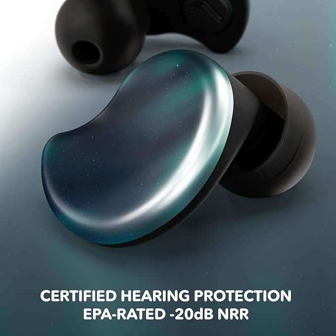 CURVD Cliq Noise Cancelling Ear Plugs – Reusable Concert Earplugs for Noise Reduction with Swappable Covers, 5 Tip Sizes & Travel Case. Stylish, Comfy, and Customizable Protection