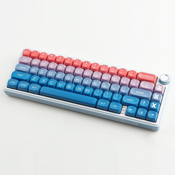 PBT Keycaps 143 Keys MOA Profile Cute Rainbow Candy Keycap Dye-Sublimation Fairy Tales Keycaps Set Custom Keycap for Cherry Gateron MX Swithes Mechanical Keyboards