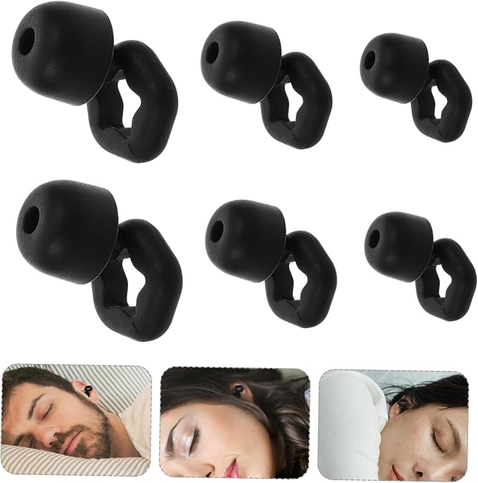 3 Pairs Reusable Silicone Noise Cancelling Concerts Travel and Focus Soft Ergonomic Sound Insulation for Work and Study Comfortable Fit Portable Earbuds