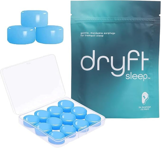 Silicone Wax Earplugs (12 Pair) | Moldable Earplugs for Sleeping, Concerts & Raves, Work, Focusing, Travel, and Swimming | Noise Reduction and Hearing Protection with 22dB Sound Blocking