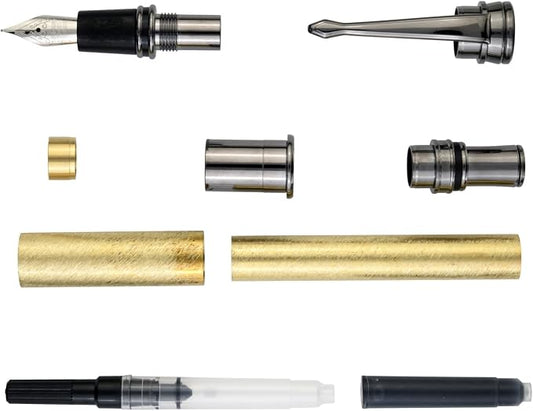 Executive Fountain Pen Kit with Magnetic Cap in Gun Metal