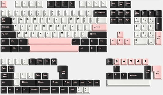 Fogruaden PBT Keycaps Set, Cherry Profile Custom Keycap for Mechanical Keyboard Pink Olivia Keycaps