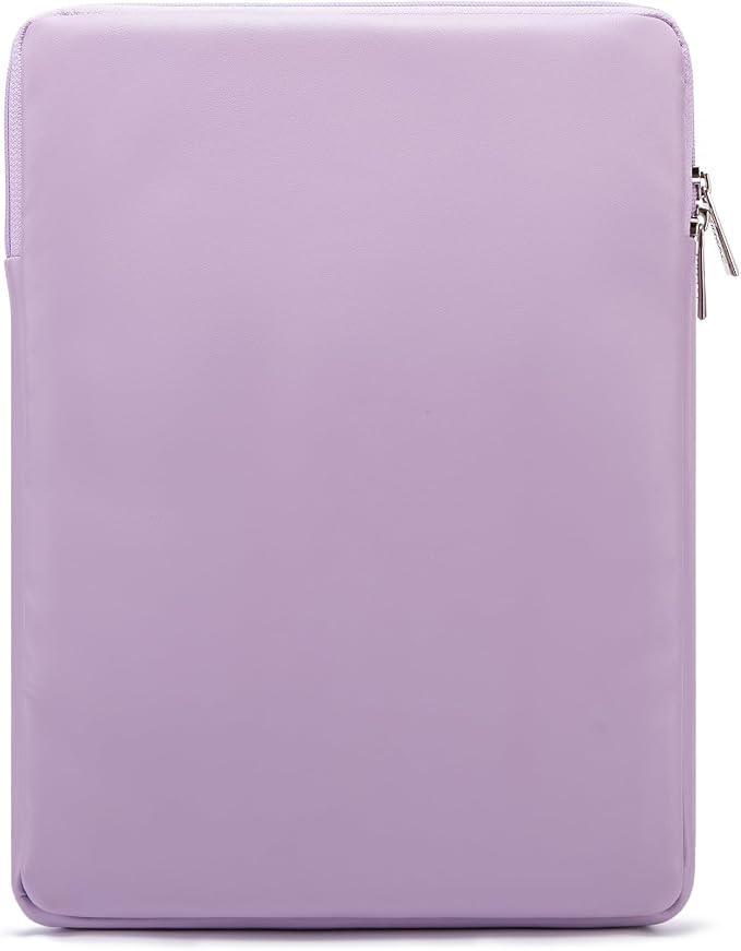 Kinmac 360° Protective Vertical Laptop Sleeve Case Cover Bag (Purple Flower PU, 15 inch-15.6 inch)