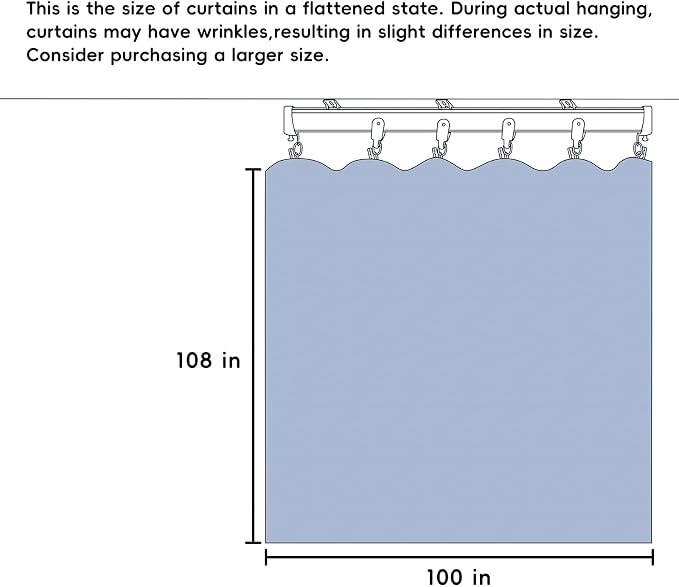 MaKefeile Room Divider Curtains with Flexible Ceiling Curtain Tracks Set,100% Blackout Floor to Ceiling Curtains Patio Sliding Door Curtains (Dark Grey Drape & Black Rail W 8.3 × H 9 FT)