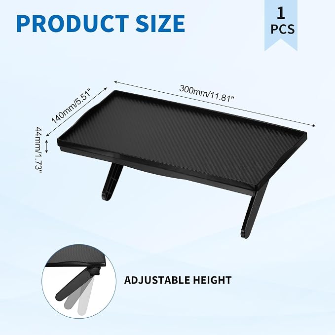 uxcell TV Top Shelf TV Monitor Shelf, 11.8" x 5.5" Plastic Shelves Monitor Top Bracket Universal Fit Shelves Storage Thickened for Media Box Game Console Router, Black