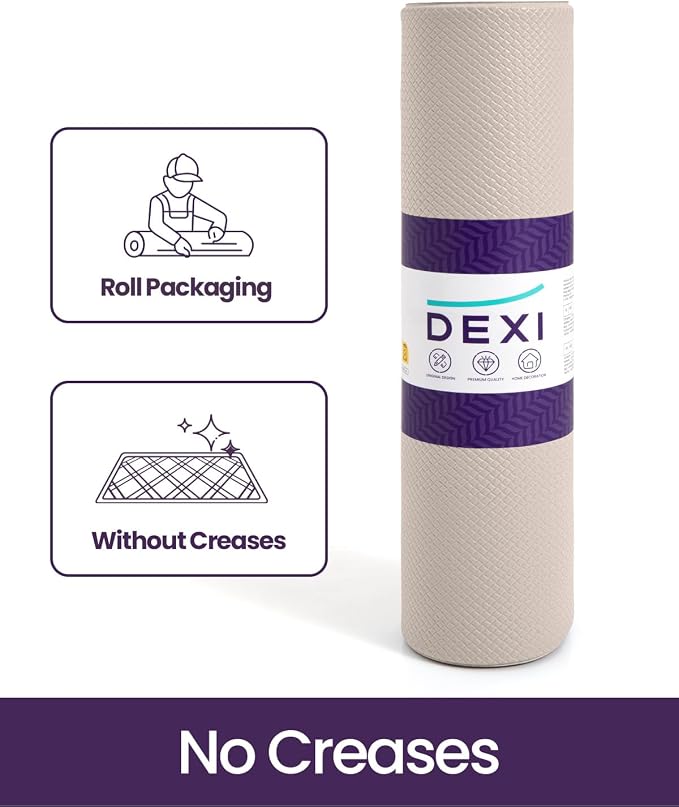 DEXI Kitchen Floor Mats Cushioned Anti Fatigue,17x59 Narrow Standing Runner Rug Waterproof, Comfort Memory Foam Padded for Front Sink Laundry, Beige