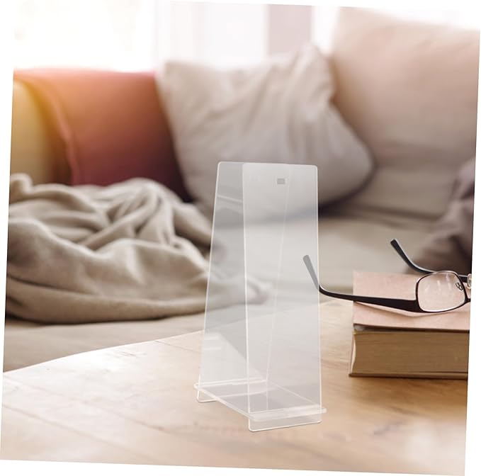 Zerodeko Acrylic Desk Calendar Stand Transparent Stylish Display Holder for Office Home Decor Compact Desk Flip Calendar Support Rack Lightweight Organizer for Daily Use