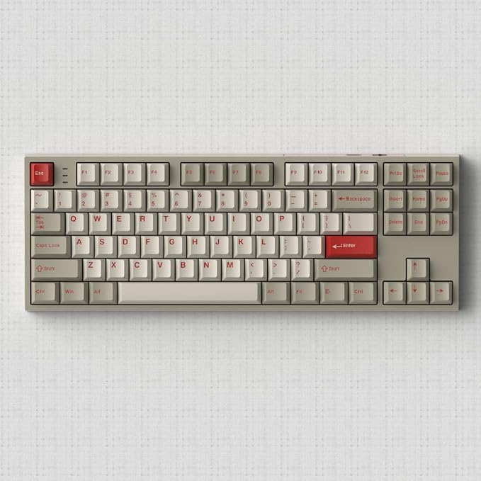 Guffercty kred Cherry Profile PBT Keycaps 156 Key Set, Fade Resistant Custom Keycaps Fit 60%/65%/75%/80%/TKL/100% Mechanical Keyboard (Classic Retro)