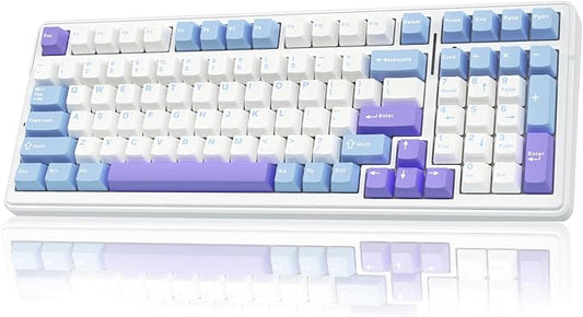 Aula F99 Wireless Mechanical Keyboard,Tri-Mode BT5.0/2.4GHz/USB-C Hot Swappable Custom Keyboard,RGB Backlit Gaming Keyboard for PC/Tablet/Xbox/PS4/PS5 (Renewed)