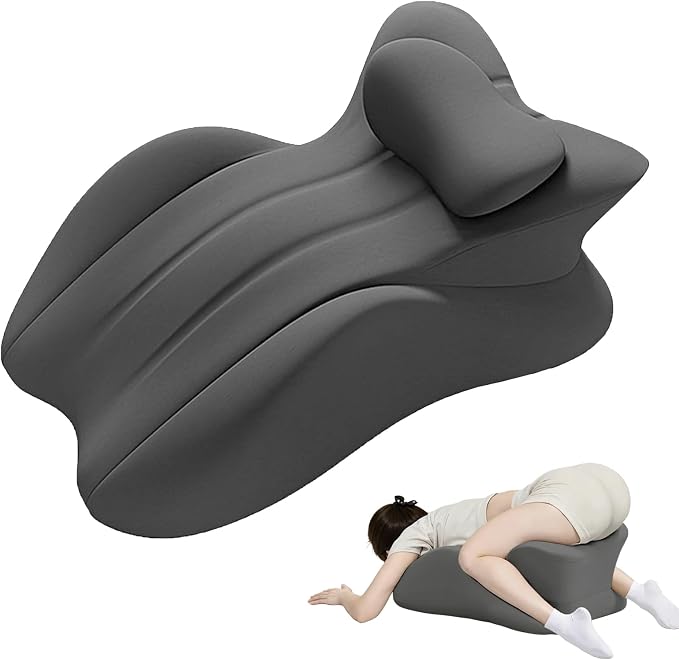 Memory Foam Wedge Pillow, Intimacy Positioning Pillow for Reading | 27° Angled Ergonomic Positioning Pillow, Contoured Back & Neck Support, Multi-Functional Body Pillow with Removable Cover