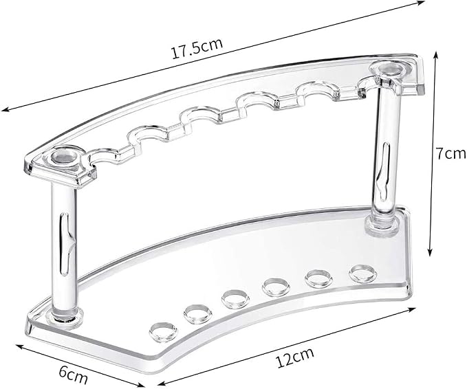 Clear Plastic Pen Holder Display Stand - 4 Pack, 6-Slot Organizer for Home Office & Store Use
