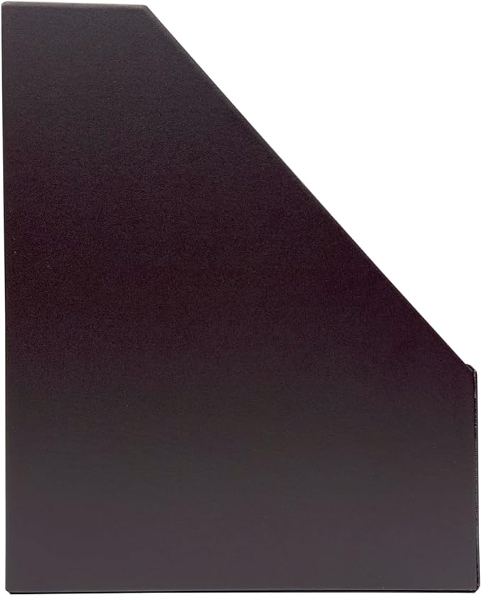 UnionBasic Magazine File Holder, Leatherette Desktop Document Organizer, Home Office Paper Holder File Storage Literature Sorter, Coffee
