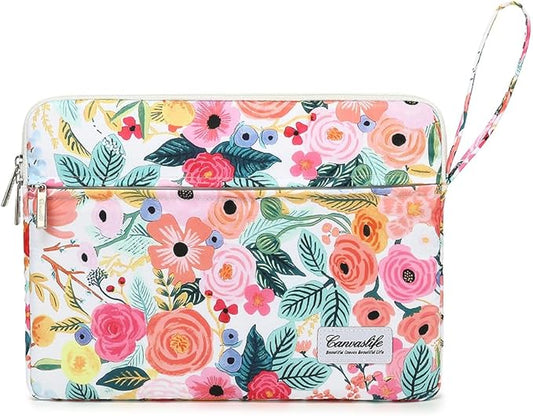 15.6-inch Notebook case, Waterproof and Shockproof Protective Computer case, can be Used to Cover Shopping cart Cases. The Notebook is Compatible with Lenovo, ASUS and HP (New Garden Roses)