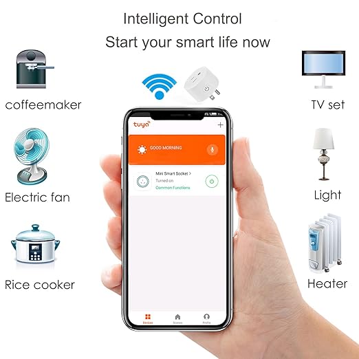 Mini WiFi Smart Plug Outlet Voice Remtoe Control with Alexa Works with Google Assistant IFTTT, Tuya Smart APP Timer,No Hub Required(4 Pack)