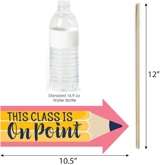 Big Dot of Happiness Funny Back to School - First Day of School Classroom Decorations and Photo Booth Props Kit - 10 Piece