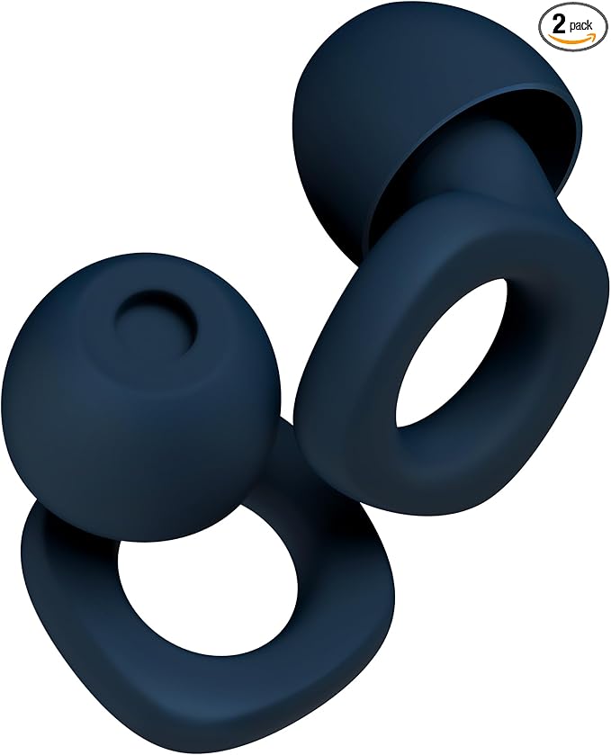 Audree Soft Ear Plugs for Noise Reduction, Reusable Flexible Earplugs for Sleep, Travelling, Focus, Study & Sensitivity, 28dB Noise Cancelling, 8 Silicone Ear Tips in XS/S/M/L, Blue