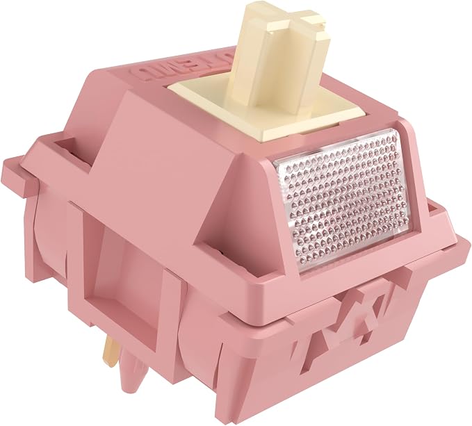 Outemu Red Bean Creamy Pro Keyboard Switch with Diffuser for Mechanical Gaming Keyboard,5-Pin 40gf Linear Pre-Lubed Switches(108Pcs)