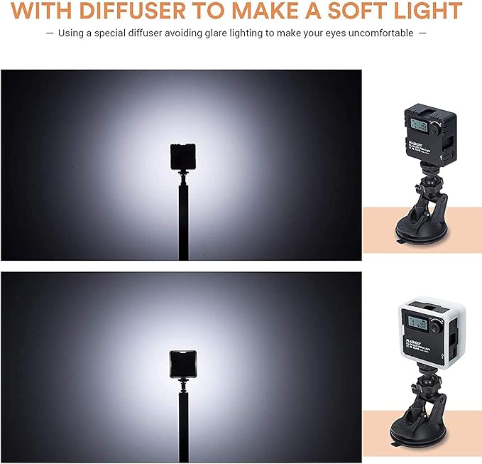 CL-36 Video Conference Lighting Kit,Mini LED Video Light for Remote Working,Video Conferencing,Zoom Calls, Broadcast, Live Streaming,Adjustable Laptop Video Light with Suction Cup
