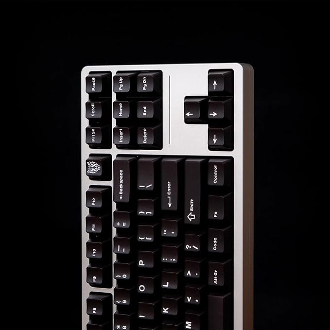 Sumgsn 114 Keys Doubleshot Translucent Keycaps Cherry Profile Black Keycap Set Fit for 61/64/87 Cherry Mx Switches Mechanical Keyboard