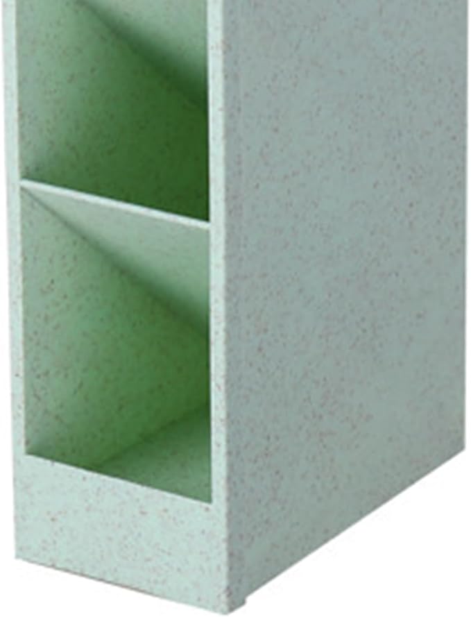 4-Grid Vertical Desk Organizer, Plastic Pen Holder | Pencils & Markers & Pens | Multifunctional Stationery Caddy | School Home Office(Green)