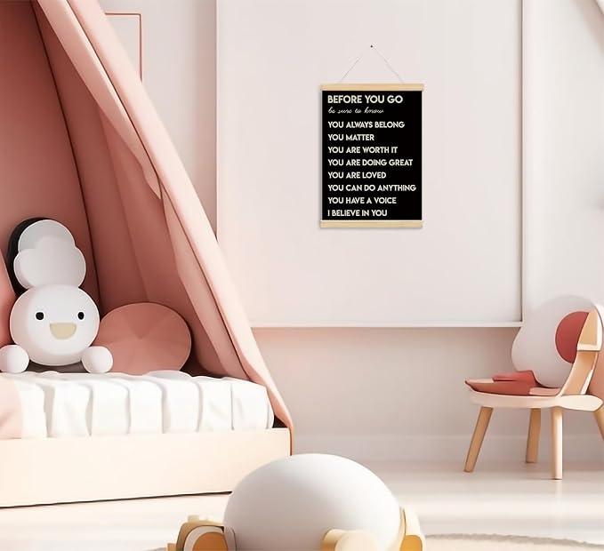 foedor Mental Health Posters,Positive Affirmations Wall Sign Decor Posters for Health Office,Inspirational Wall Art for Office Bedroom Kids Playroom Wall Decor,12x16 In