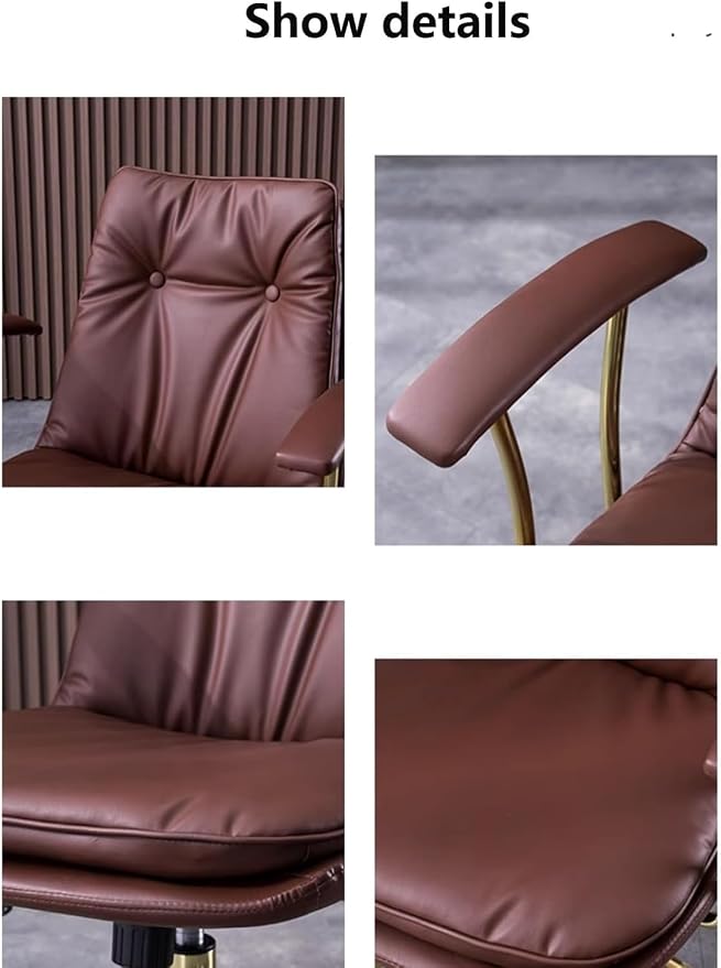 Task Chairs Office Chair High Back Pu Leather Desk Chairs Height Adjustable Computer Chair with Armrests and Castors Load 400lbs Chair Ergonomic
