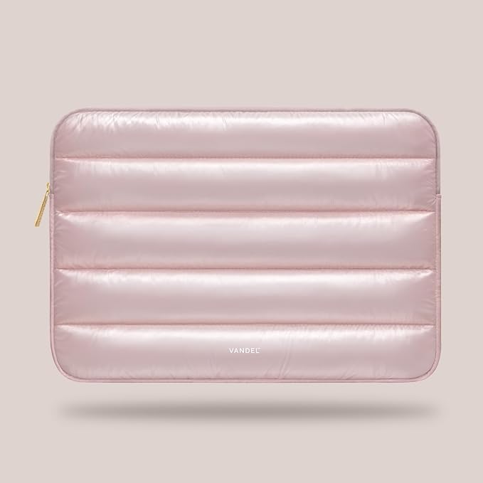 VANDEL - The Original Puffy Laptop Sleeve 13-14 Inch. White Laptop Sleeve for Women. Carrying Case Cover MacBook Pro 14 in, MacBook Air 13 Inch, iPad Pro 12.9, Dell, Asus, HP
