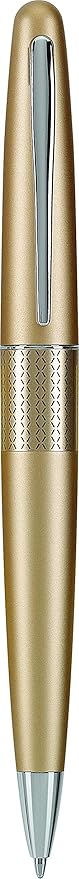PILOT Metropolitan Collection Ball Point Pen, Gold Barrel, Zig-Zag Design, Medium Point, Black Ink (91303)