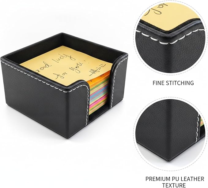 Declutter Your Workspace with This Compact PU Leather Storage Bin, Open-Top Caddy for Desk or Drawer Organization
