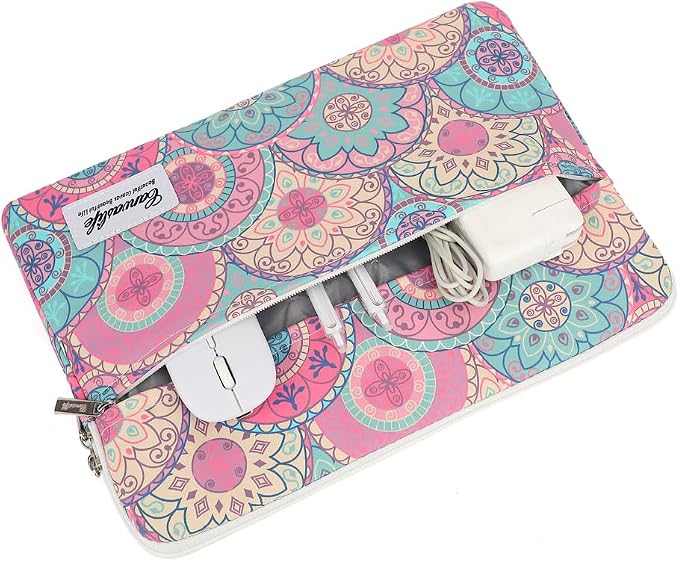Notebook Computer 13-13.3-inch Notebook case, Suitable for MacBook Air/Pro 13 /Pro 14, HP Dell ASUS Lenovo Notebook, Polyester Upright Computer case with Pocket (Bandanna)