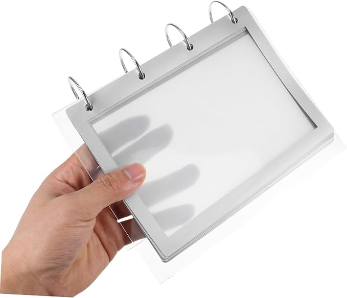 ABOOFAN Shaped Acrylic Flip Display Stand Desk Calendar Holder Menu Sign Rack Stable Table Sign Stand Portable