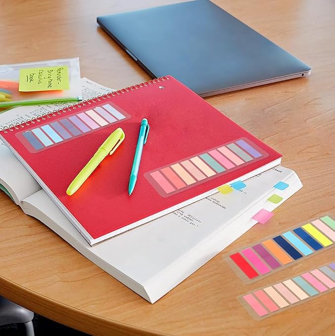 2800Pcs Sticky Tabs Book Tabs, Translucent Sticky Notes, Repositionable Book Markers, Morandi Book Flags Strip, Writable Book Annotation Supplies, Page Tabs, File Index Tabs (2800)
