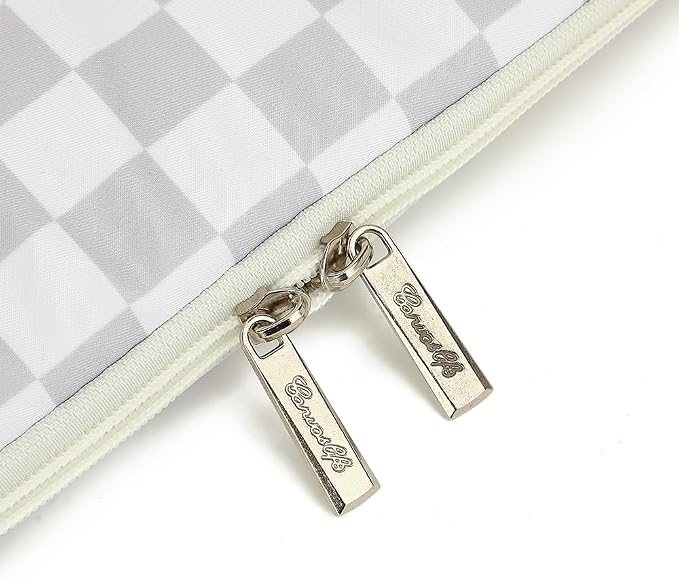 Canvaslife Laptop Sleeve Case Cover with Pocket for MacBook Pro 14 inch and 14 inch-14.4 inch HP, Lenovo, Dell, ASUS, Acer Notebook Computer (Grey Checker)