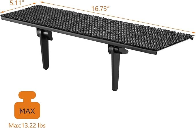 Bracwiser No Drill TV Top Shelf 16.7 inch Wide Monitor Top Mounting Bracket Platform Holds Speaker, AV Receiver, Media Box, Game Console and More, CS106XM