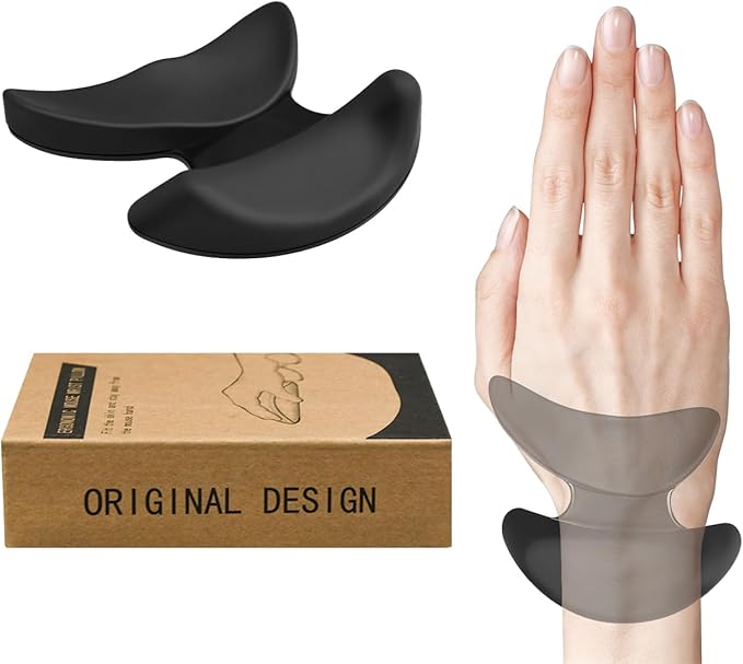 Ergonomic Wrist Rest for Mouse, Right-Handed Truly Mouse Wrist Support, Smooth-Glide, Comfortable Curved Design for Gaming, Office, Computer, Laptop - Black