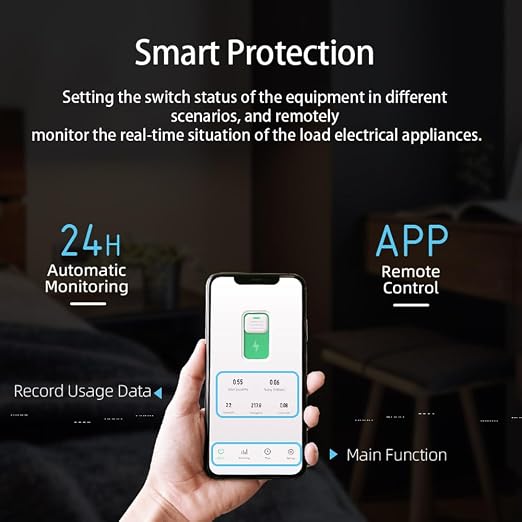 TONGOU DIY 1P+N Smart Wi-Fi Switch, Work with Alexa and Google Assistant for Voice Control, 25A with Energy Monitor, Smart Life/Tuya APP Remote Control, Timer Functions, DIN Rail Mounted,FCC Certified