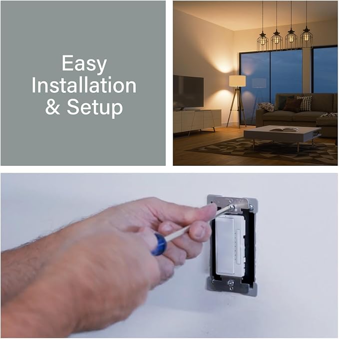 Legrand Radiant® Wi-Fi Matter Smart LED Dimmer, Effortless Setup, Enhanced Compatibility with Apple HomeKit, Google Home, Alexa & SmartThings, Easy Wi-Fi Connectivity with Matter, Pack of 1