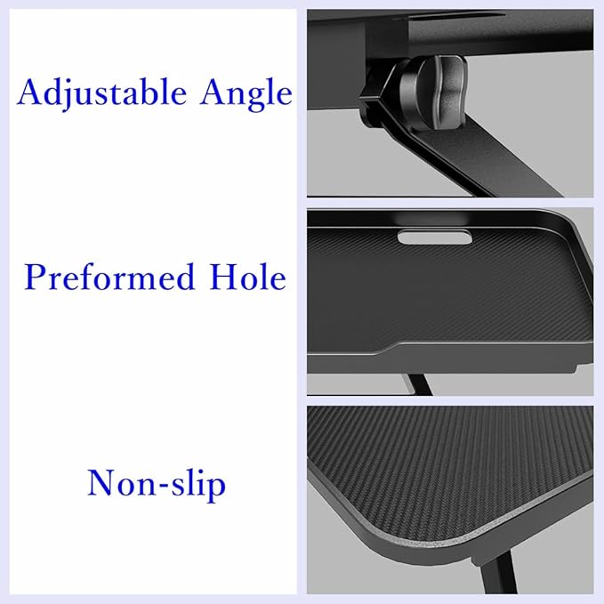 2-Pack Monitor Shelf with Anti-Slip Pad, TV Top Organizer Rack for Storage, Display Board with Accessory Shelf for LCD Monitor/Desk/TV