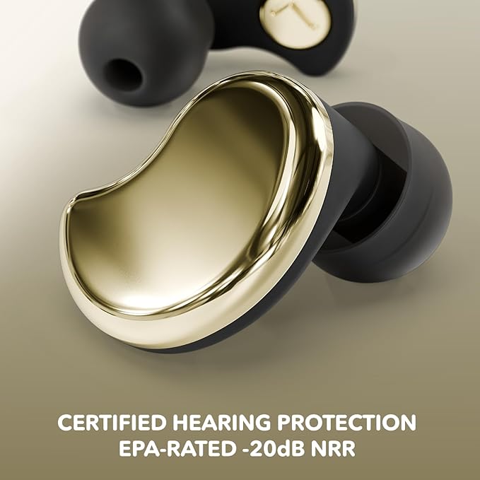 CURVD Cliq Noise Cancelling Ear Plugs – Reusable Concert Earplugs for Noise Reduction with Swappable Covers, 5 Tip Sizes & Travel Case. Stylish, Comfy, and Customizable Protection
