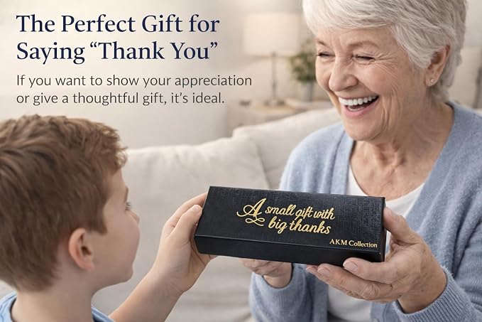 Luxury Pen for Men and Women, Premium “Thank You” Gift Set with LED Light Engraving, Fancy Writing Instrument in Gift Box, Nice for Work, Graduation Gift for Teacher, Boss, Coworker