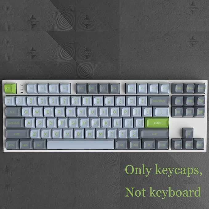 Guffercty kred SA Profile PBT Keycaps,172 Set Double Shot Durable Keycaps for Custom Mechanical Keyboard Mod Fit 60% 100% Layout for Gamers Typists (Lime)