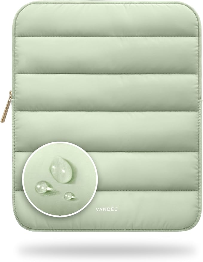 Vandel - The Original Puffy iPad Sleeve 9-11 Inch Tablet Sleeve, Green i Pad Case for Women and Men, Cute iPad Air Pouch, 9 10 Inch, 11 Inch Bag