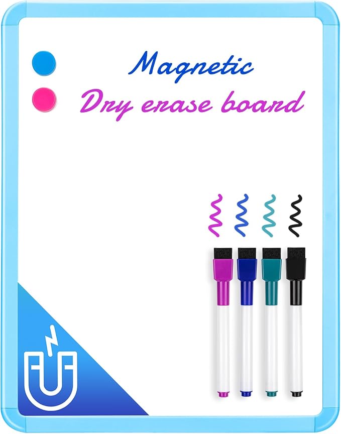 VUSIGN Small White Board Dry Erase, Blue