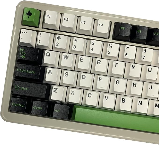 Guffercty kred Cherry Profile PBT Keycaps 170 Key Set, Oil Proof Fade Resistant Keycaps Fit 60%/65%/75%/80%/TKL/100% Mechanical Keyboard (Panda)