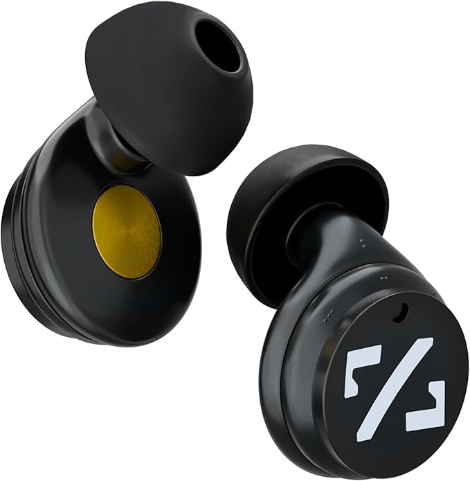 BLOCKNOISE Adjustable High-Fidelity Ear Plugs for Concerts, Focus & Travel - 3 Noise Relief Modes (18-27 dB) - Reusable Silicone Earplugs with Volume Dial & Neck Cord (4 Custom Fit Sizes)