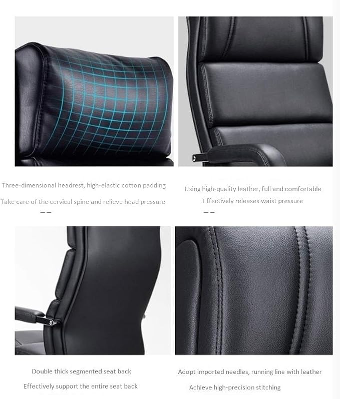 Heavy Duty Ergonomic Executive Chair with Adjustable Height and Lumbar Support, Comfortable Computer Desk Chair Swivel Task Chair for Home Office Workstation or Study Seating
